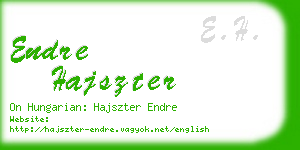 endre hajszter business card